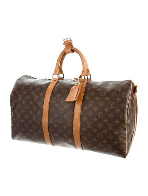 louis vuitton monogram red trim|Louis Vuitton Keepall Bandouliere 50 Monogram Canvas Coquelicot Red .